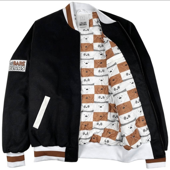 Curfew WE BARE BEARS VARSITY JACKET - Picture 1 of 11